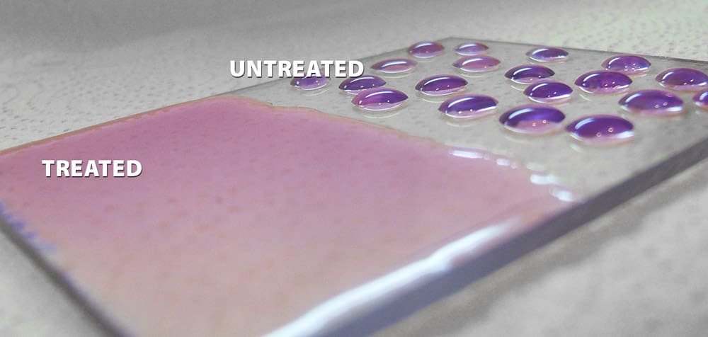 dyne-solution-test-with-treated-untreated-labels dyne solution test with treated and untreated labels