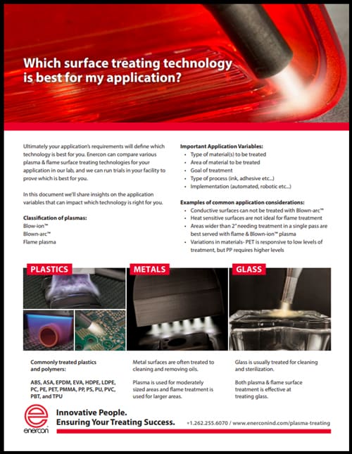 Wires, Cables & Pipes - Plasma Surface Treating