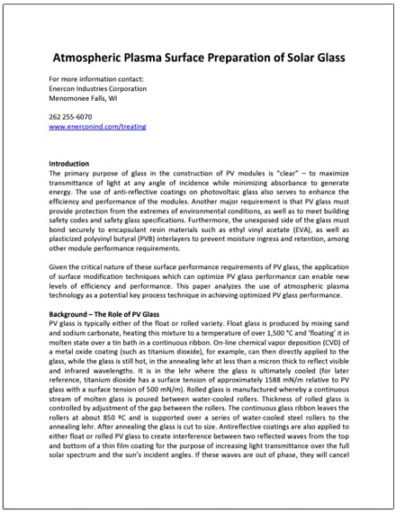 solar glass cleaning with plasma tech paper