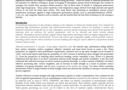 tech paper aerospace plasma treating