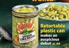 Packaging World magazine Cover featuring new sealed can design.