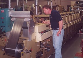 Ad Tape and Label Press Line with Narrow Web