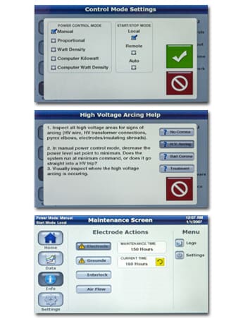 CoronaFlex™ - Touchscreen Control Features